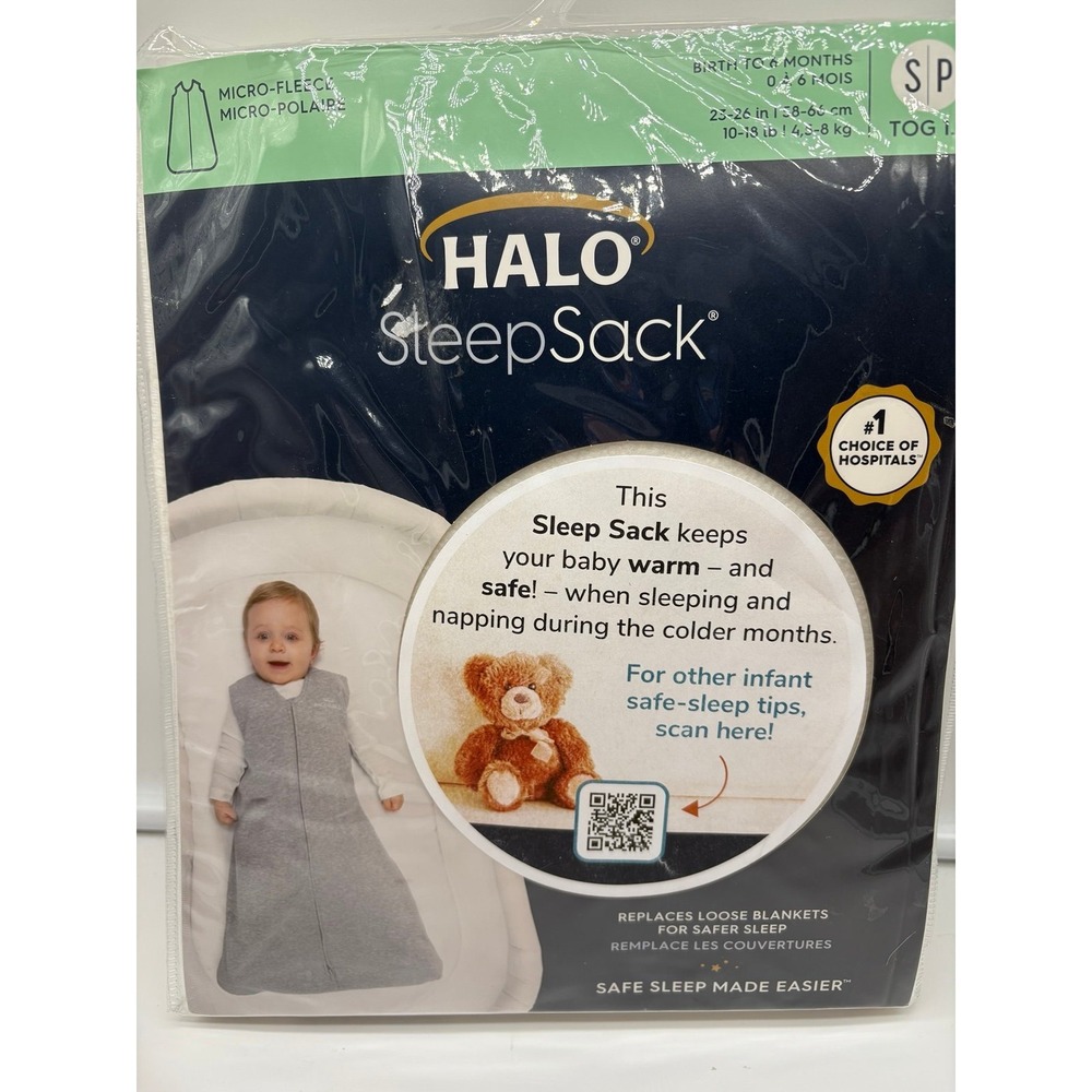 HALO SleepSack Micro-Fleece Wearable Blanket size small cream color brand new